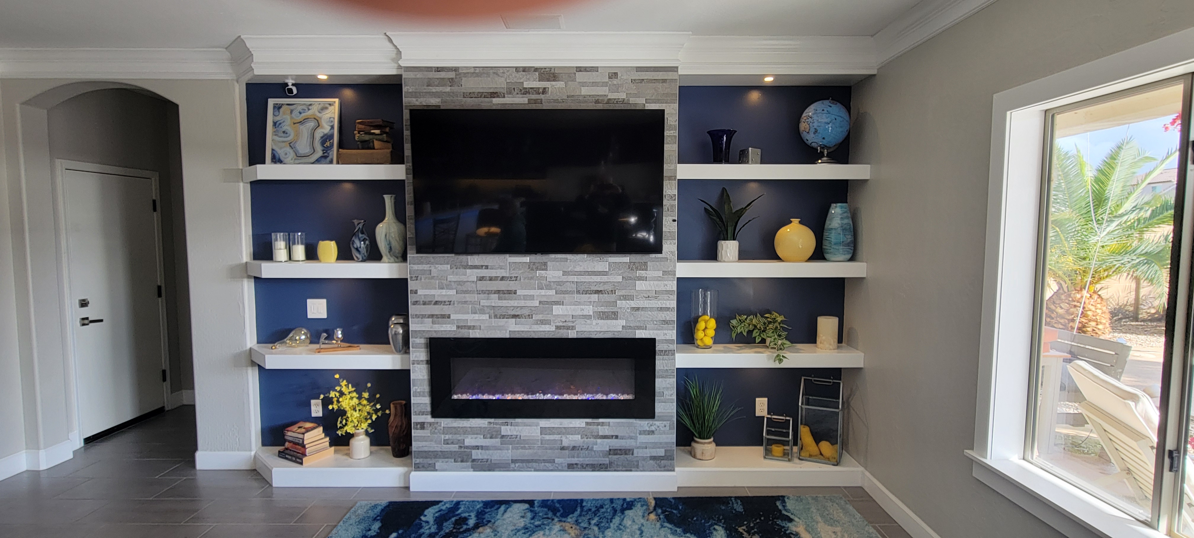 Mark's own fireplace wall where it all started